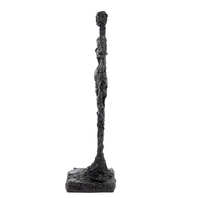 Modern Modern Dark Patinated Standing Woman Sculpture, Bronze For Sale - Image 3 of 10