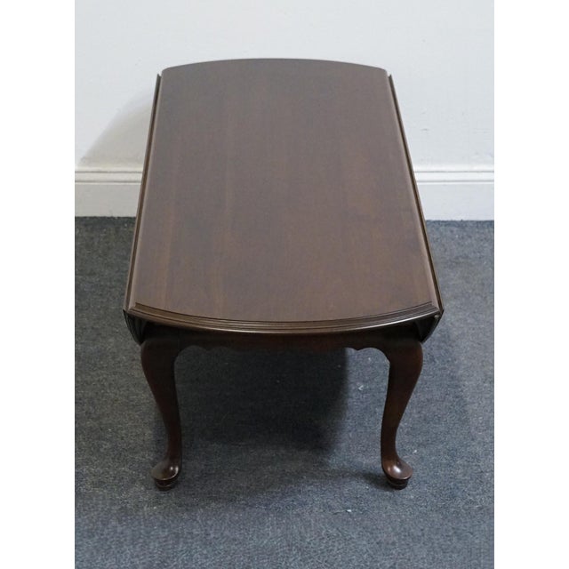 Wood Ethan Allen Georgian Court Solid Cherry Traditional Style 50" Accent Drop Leaf Coffee Table 11-8161 For Sale - Image 7 of 12