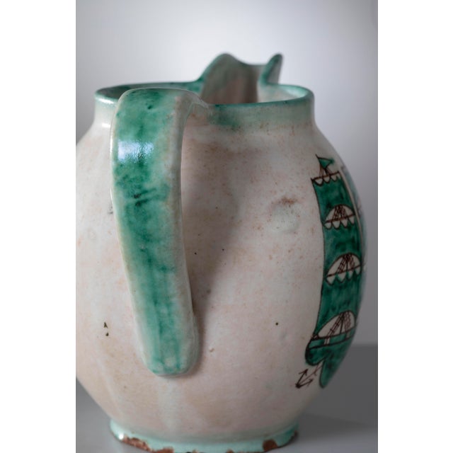 Ceramic Modernist Ceramic Pitcher from M.A.C.S. Vietri, Italy, 1930s For Sale - Image 7 of 10
