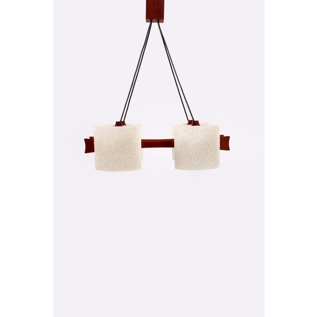 Scandinavian Hanging Lamp with Resin Caps, 1960s For Sale - Image 15 of 15