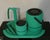 Two-tone mint green and black aperitif accessories, produced by scaroni in the 1980s. Strongly inspired by space age...