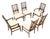 Set of 6 Mid-Century Modern New Linen Upholstery Walnut Dining Chairs Mint! For Sale