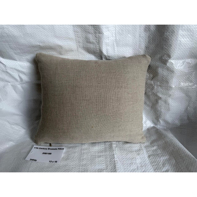 Textile 17th Century Brussels Figural & Fruit Tapestry Pillow For Sale - Image 7 of 7