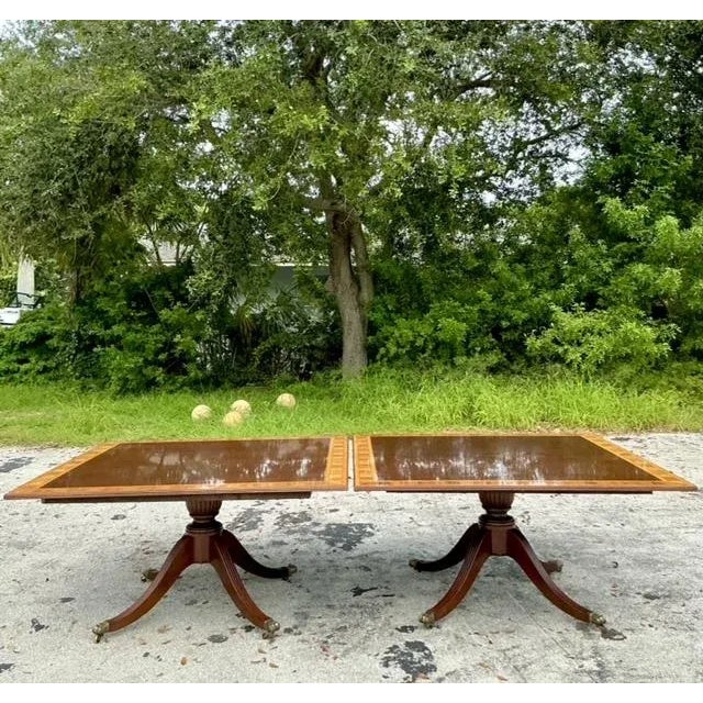 Traditional Vintage Regency Birdseye and Mahogany Square Dining Tables - a Pair For Sale - Image 3 of 6