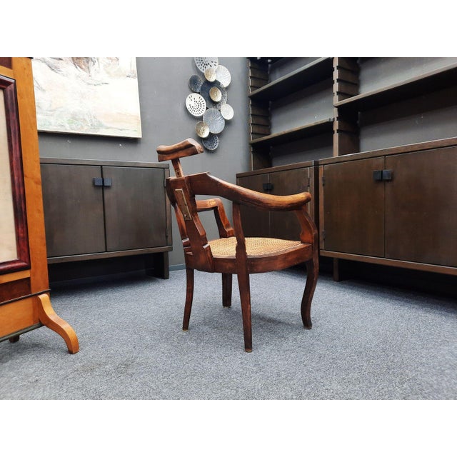 Antique Barbers Chair with Adjustable Headrest, 1900s For Sale - Image 5 of 18