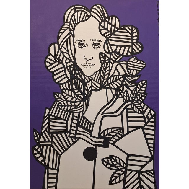 Andrzej Fogtt, Violet Portrait, 2019, Oil on Canvas For Sale - Image 7 of 7