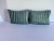 Custom made double sided velvet stripe pillows with invisible zipper and feather down insert.