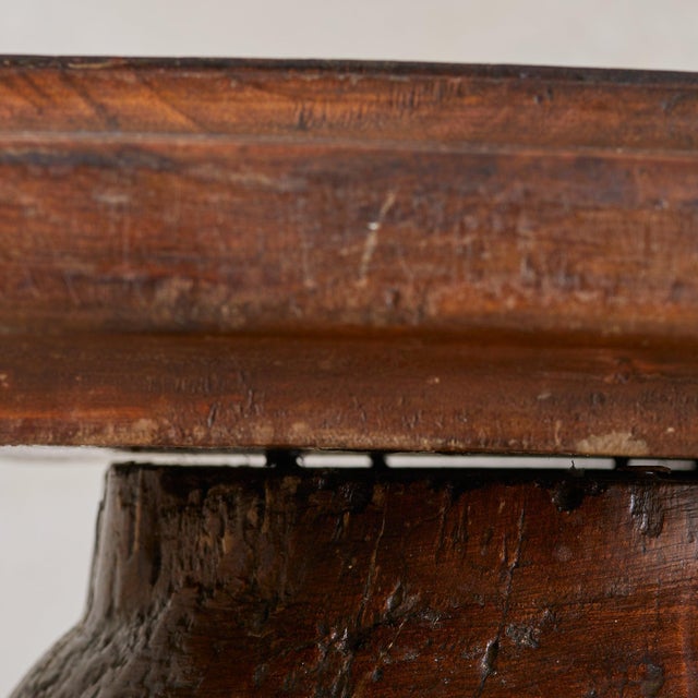 French Oak Spiral Pedestal in the Manner of Charles Dudouyt, 1940s For Sale - Image 10 of 10