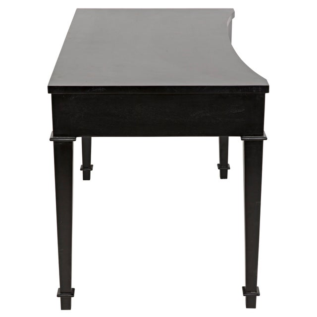 Curba Desk, Hand Rubbed Black For Sale In Los Angeles - Image 6 of 12
