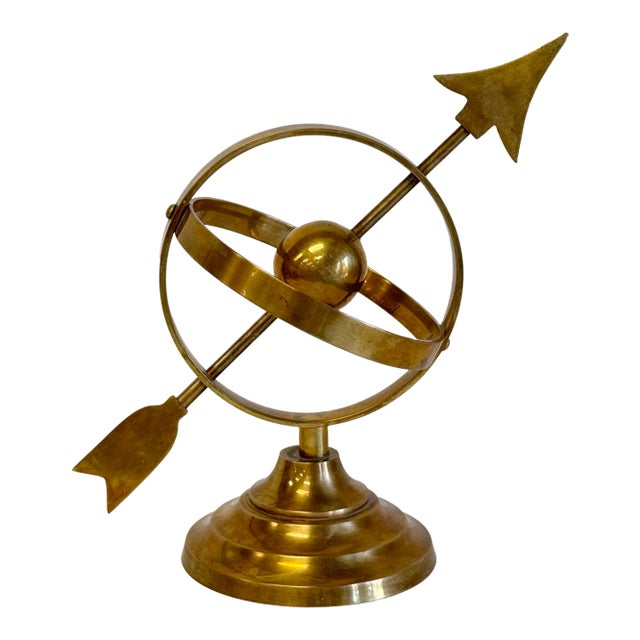 Vintage Brass Armillary Sundial Sphere For Sale