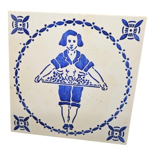 Antique Delft Tile, the Feast For Sale