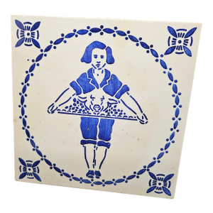 Antique Delft Tile, the Feast