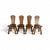 Brown Mid-Century Brutalist Dining Chairs, Belgium, 1970s, Set of 4 For Sale - Image 8 of 9