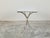 Italian Midcentury Steel Table with White Marble Top and Tripod Base For Sale - Image 9 of 11