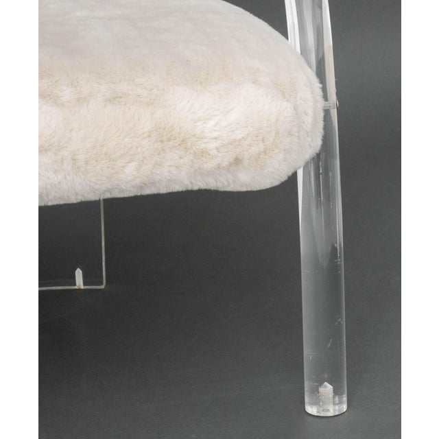 Late 20th Century Charles Hollis Jones Style Lucite Armchairs, Pair For Sale - Image 5 of 7