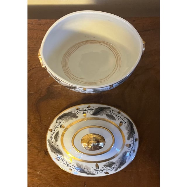 Antique 18th Century Worcester Porcelain Flight Barr Sugar Bowl Sucrier and Cover Decorated With Oak Leaf Garland For Sale - Image 13 of 14