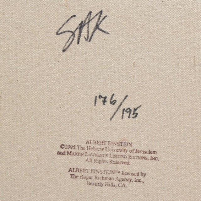 Late 20th Century Einstein State I, a Pop-Art Screen-Print of Albert Einstein by Sak Steve Kaufman For Sale - Image 5 of 13