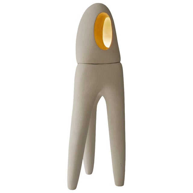 Gold Nomad II:04 Table Lamp in White Sand Stoneware by Sofia Karnukaeva For Sale - Image 8 of 8