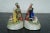 Antique Mid 19th Century Dudson English Staffordshire Pearlware Bocage Shepherd Figures - Set of 2 For Sale - Image 4 of 13