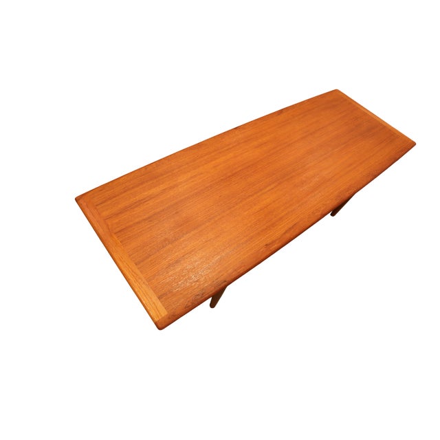 Vintage Coffee Table in Teak with Magazine Shelf and Chamfered Edge by Grete Jalk for Glostrup, 1960s For Sale - Image 14 of 18
