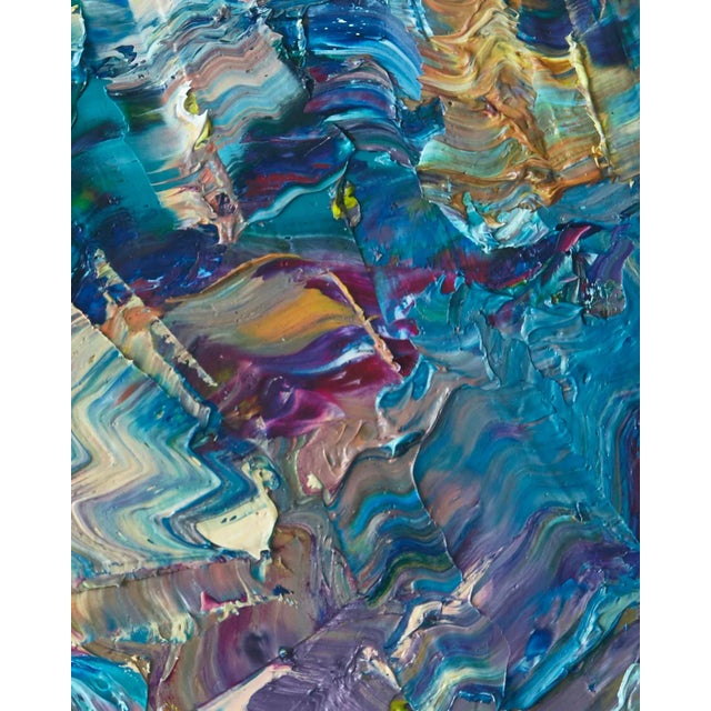 "Colourscape 13" Small Abstract Oil Painting by Simon Findlay For Sale - Image 4 of 8