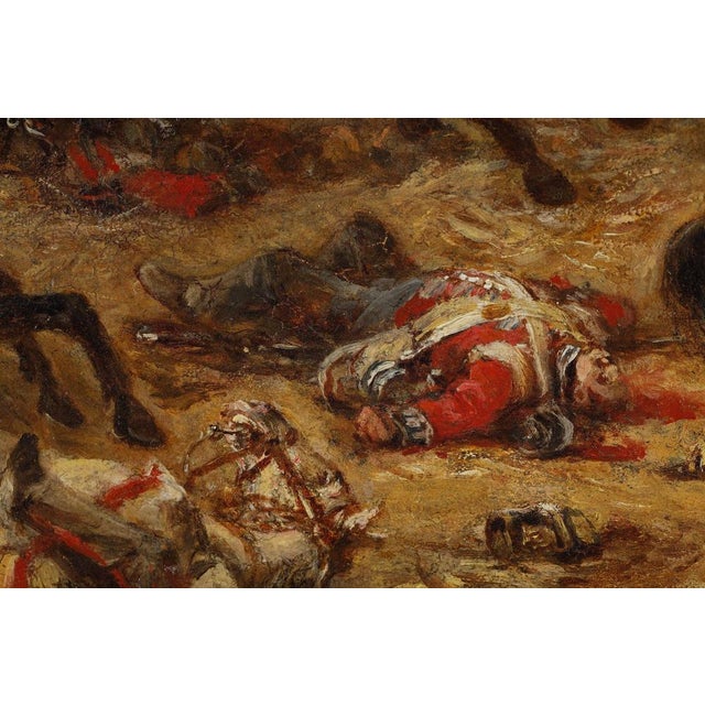 Eugène Charpentier, French Cuirassiers at Waterloo, 1860, Oil Painting, Framed For Sale - Image 18 of 18
