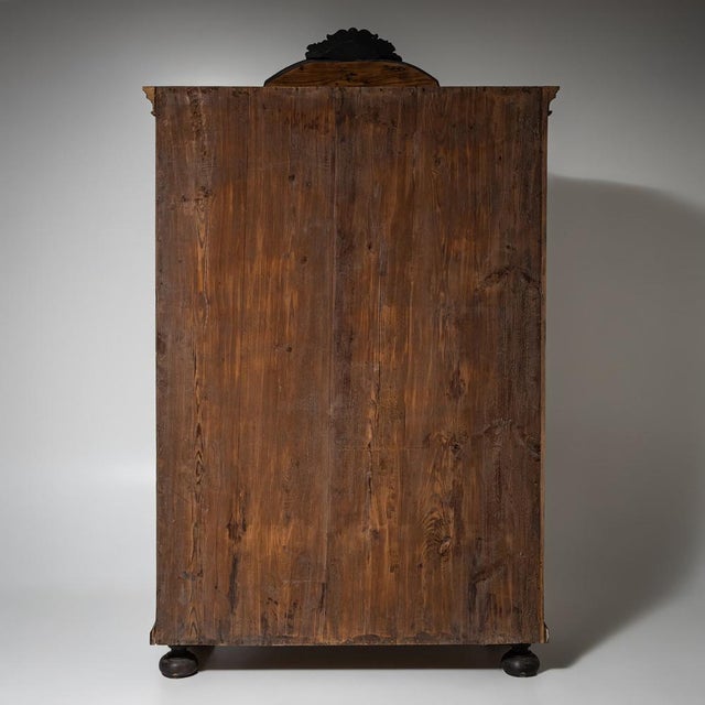 Baroque-Style Hand-Painted Wardrobe, 19th Century For Sale - Image 6 of 9