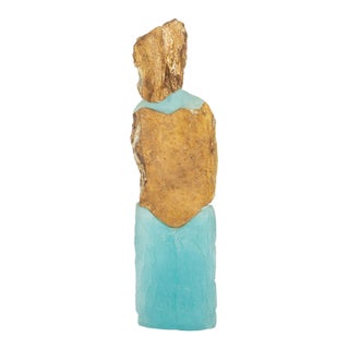 Thomas Scoon "Consort" Mixed Media Studio Art Glass and Granite Sculpture For Sale