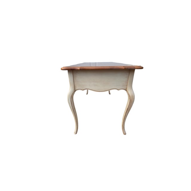 1980s Ethan Allen French Country Ladies Writing Desk Paint Decorated Console For Sale In Philadelphia - Image 6 of 18