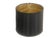 Textile 1970s Postmodern Matte Off-White Sculptural Ceramic Table Lamp With Black Striped & Gold Foil Shade For Sale - Image 7 of 9