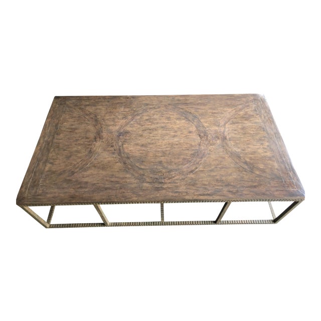 Transitional Formations Tavolino Wood & Iron Coffee Table Chairish