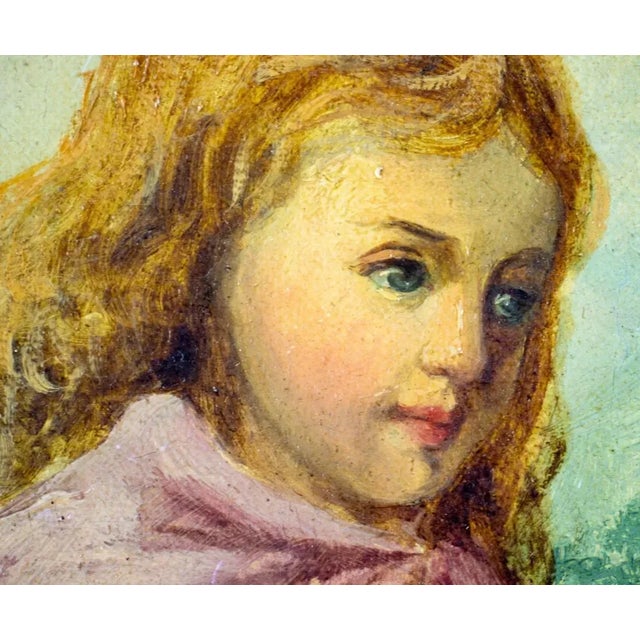 Early 19th Century "Outdoor Scene", With Figures, W. Bromley (Uk), 1800 Antique Oil Painting For Sale - Image 5 of 9