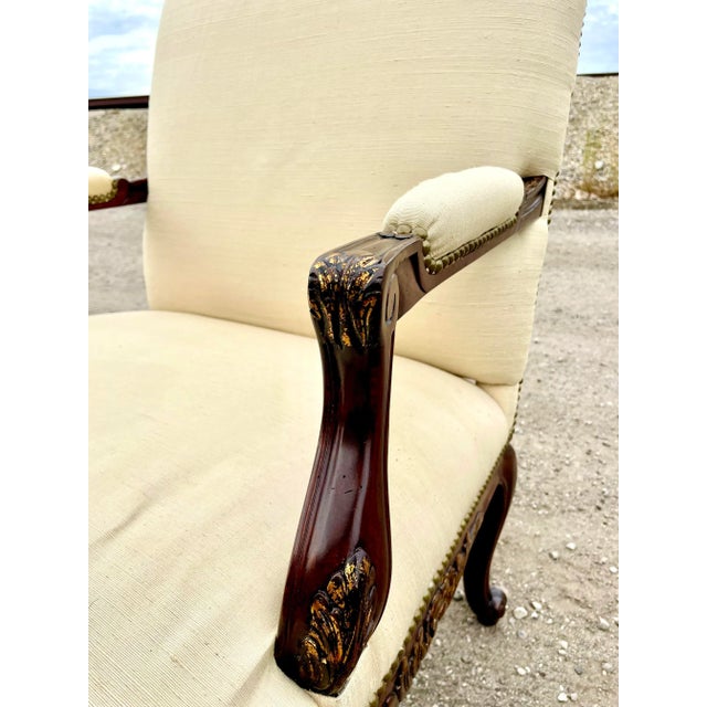 French Dennis & Leen for William Switzer Large Louis XV Fauteuils- A Pair For Sale - Image 3 of 11
