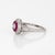 Vintage Art Deco Diamond Calibre Ruby Ring Sz 8.5 Platinum Engagement Jewelry For Sale - Image 4 of 6