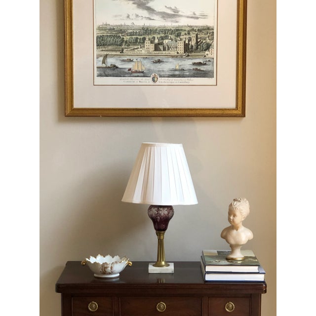 Antique Bohemian Cut-To-Clear Glass Table Lamp For Sale - Image 11 of 11