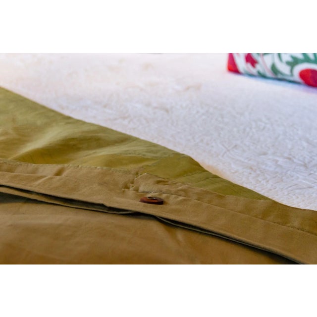 Sage Silk Blend Duvet Cover For Sale - Image 4 of 6