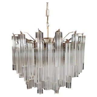 Murano Crystal Chandelier For Sale