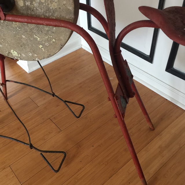 Red Blacksmith Pedal Grinding Wheel Chairish