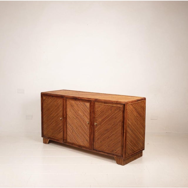 1970s Southern Nurseries Rattan Sideboard from Vivai Del Sud, 1970 For Sale - Image 5 of 18