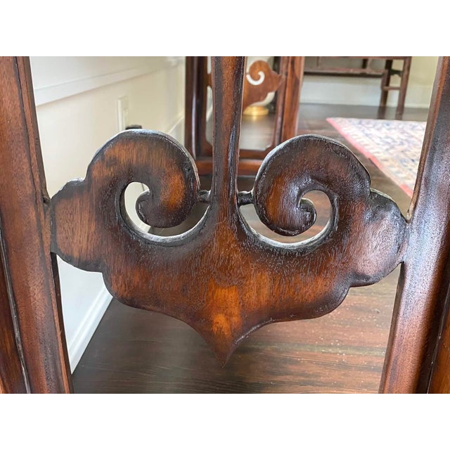 Brown 19th Century Chinese Hand-Carved Altar Console Table For Sale - Image 8 of 9