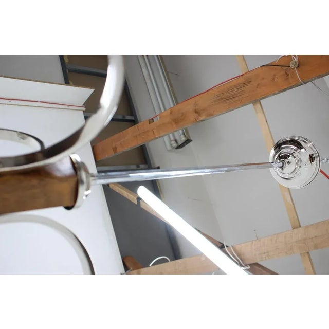 Wood Art Deco Chandelier, Czecholsovakia, 1930s For Sale - Image 7 of 12