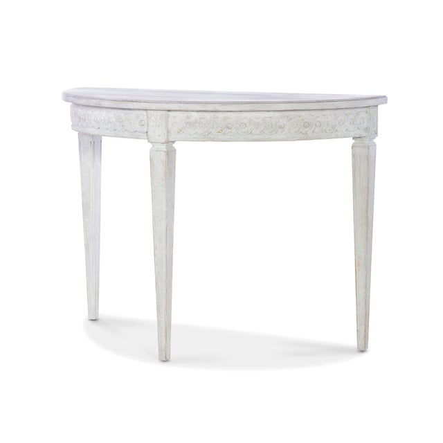 Tara Shaw for Century Furniture Petite Lutetia Console Table, Rubbed White For Sale In Charlotte - Image 6 of 6