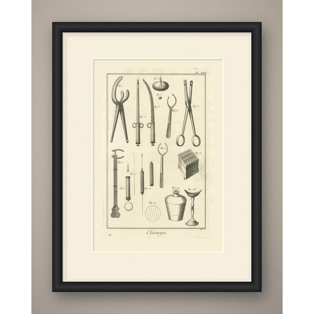 This is an original antique copper engraving, uncolored, with sixteen numbered figures of instruments. Fig. 1 is a large...