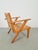 Dutch Modernist Brutalist Wooden Armchair with Rush Seat, 1940s For Sale - Image 4 of 12