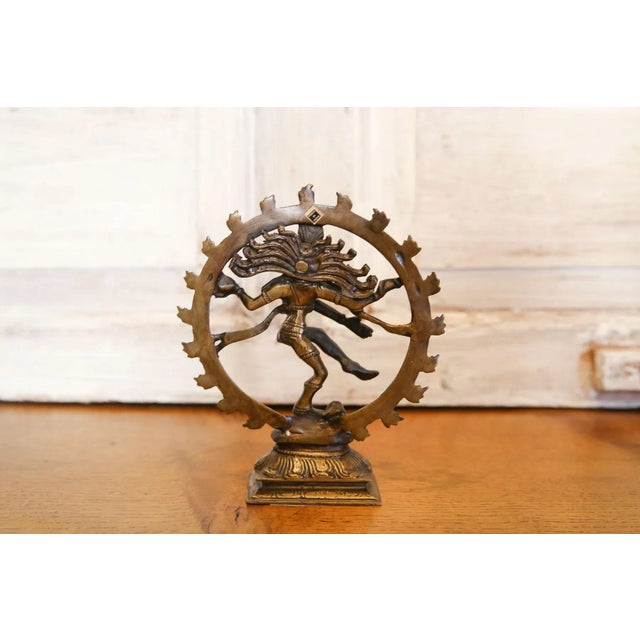 Small Brass Nataraja Statue For Sale - Image 4 of 5