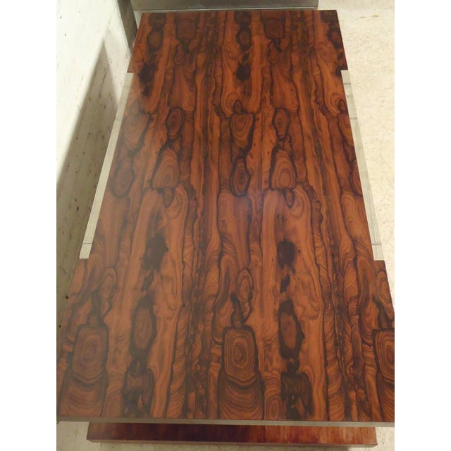 Mid-Century Modern Vintage Rosewood & Lucite Coffee Table For Sale - Image 3 of 6