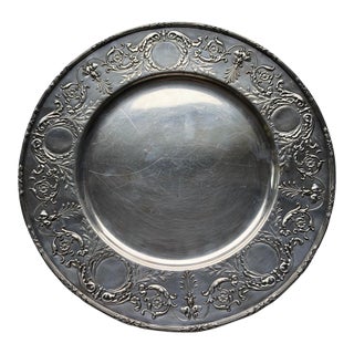 1930's Reed and Barton Silver Plated Dinner Plate For Sale