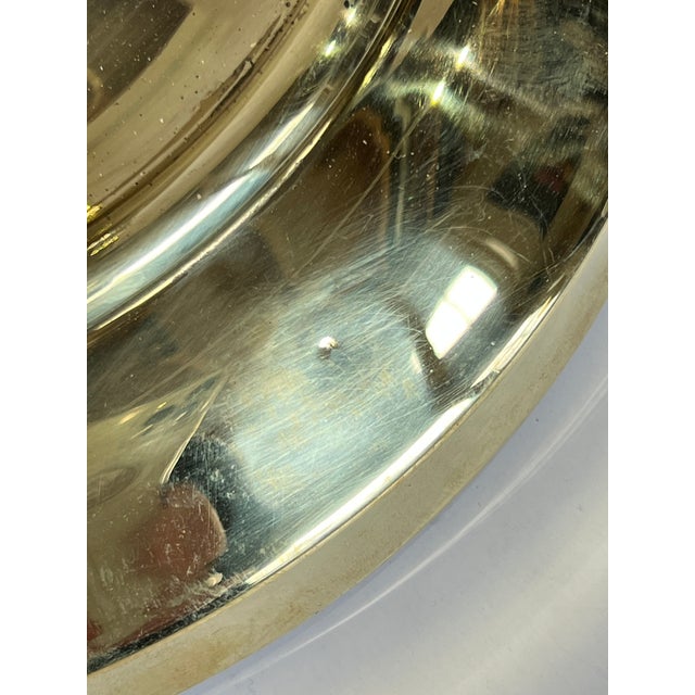 Vintage Solid Brass Towel / Valet Stand With Ring Holders – Mid Century Traditional For Sale - Image 12 of 12