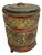 Antique Burmese Lacquerware Betel Box Kun It W/ Liner Red & Gilt 19th / Early 20th C. For Sale