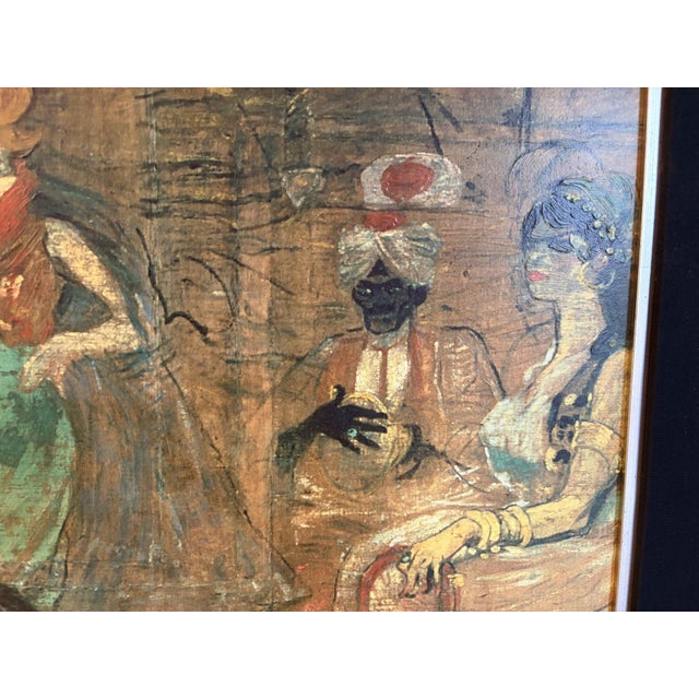 Late 20th Century Toulouse-Lautrec "The Moorish Dance" Brushstrokes Museum Replica on Canvas, Numbered 64/980, Framed For Sale In Panama City, FL - Image 6 of 8